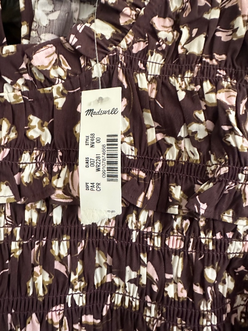 Madewell Smocked Sleeveless Midi Dress - Picture 5 of 8